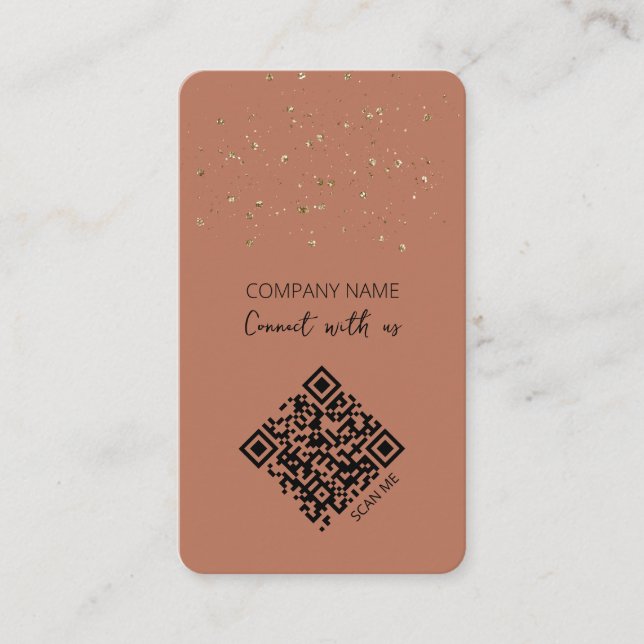Carte De Visite Code QR Boho Connectez-vous avec nous (Devant)