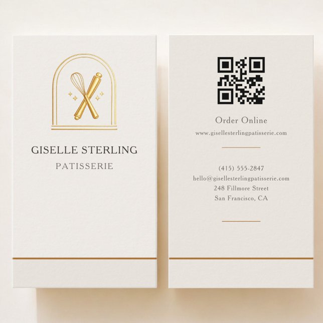 Carte De Visite Code QR Boulangerie Pâtisserie (Créateur téléchargé)
