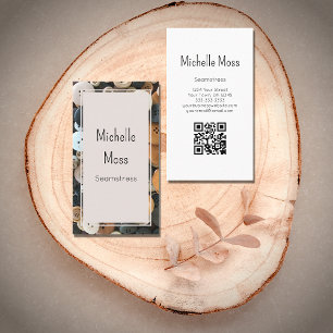 Carte De Visite Code QR Classic Fashion Seamstress Buttes
