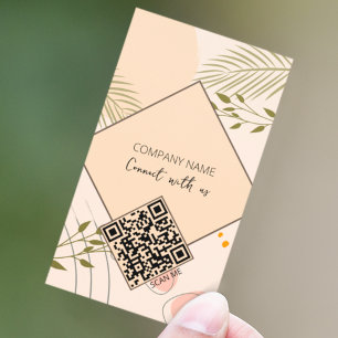 Carte De Visite Code QR Connectez-vous avec nous Boho