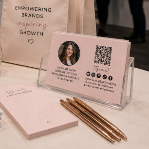 Carte De Visite Code QR Connectez-vous avec nous Logo Photo Entrep