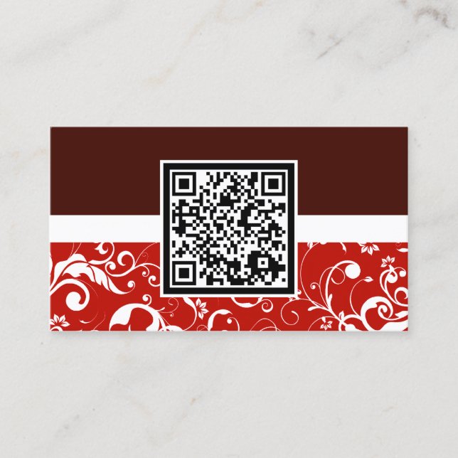 Carte De Visite code QR damask professionnel (Devant)