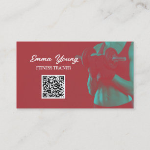 Carte De Visite Code QR d'aptitude à l'entraîneur personnel