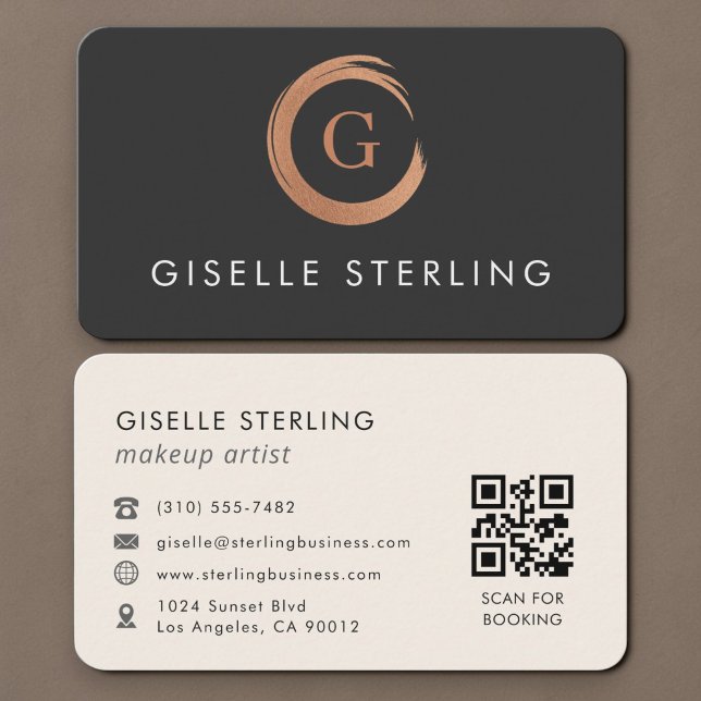 Carte De Visite Code QR d'artiste maquilleuse  (Créateur téléchargé)