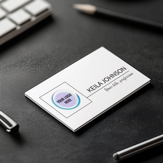 Carte De Visite Code QR de base logo professionnel personnalisé (Créateur téléchargé)