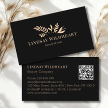 Code QR de beauté botanique florale minimale noire