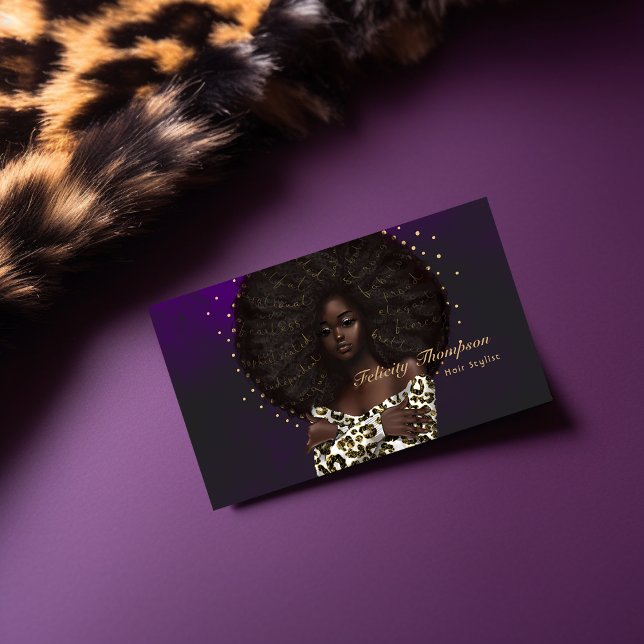 Carte De Visite Code QR de beauté de la Reine Noire (Créateur téléchargé)