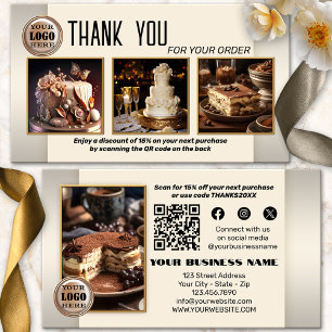 Carte De Visite Code QR de boulangerie Photo Merci pour votre comm