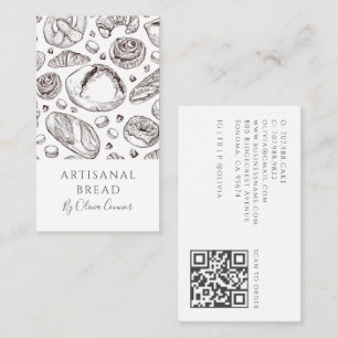 Carte De Visite Code QR de boulangerie sociale pour la boulangerie