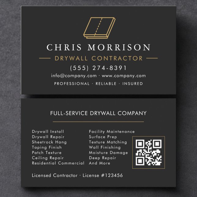 Carte De Visite Code QR de cloison sèche (Créateur téléchargé)