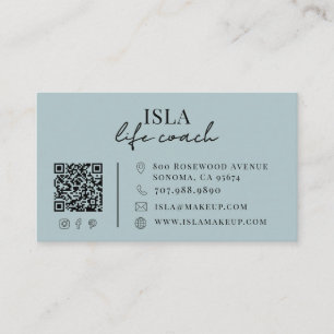 Carte De Visite Code QR de coach de vie moderne