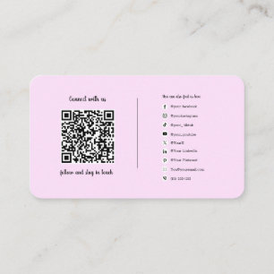 Carte De Visite Code QR de connexion aux réseaux sociaux Logo Salo