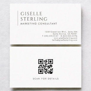 Carte De Visite Code QR de consultant en marketing moderne profess