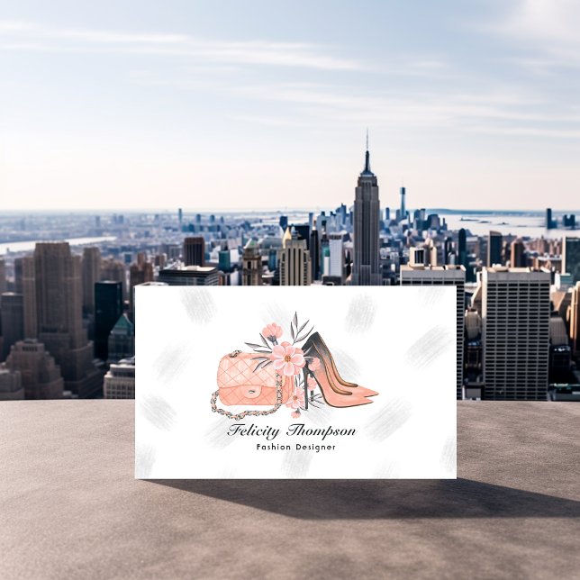 Carte De Visite Code QR de créatrice de mode féminine à New York (Créateur téléchargé)