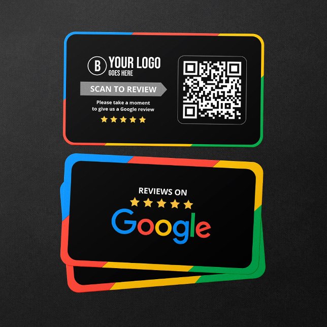 Carte De Visite Code QR de critiques Google de clients pour l'entr (Créateur téléchargé)