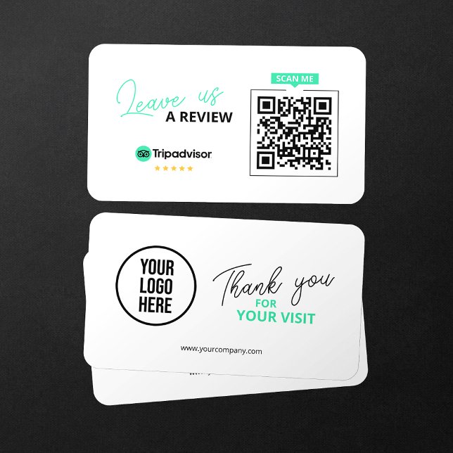 Carte De Visite Code QR de critiques Tripadvisor Lien de révision  (Créateur téléchargé)