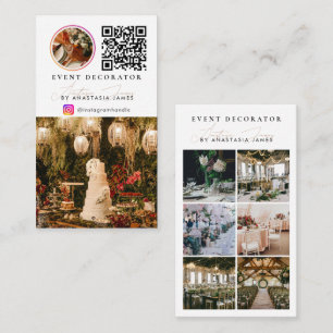 Carte De Visite Code QR de flux de photos de décorateur d'événemen