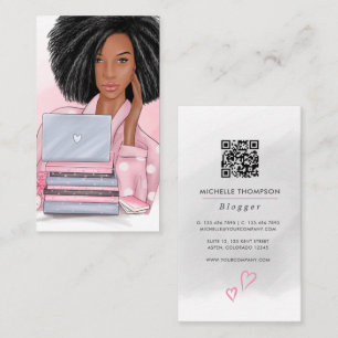 Carte De Visite Code QR de la blogueuse patronne