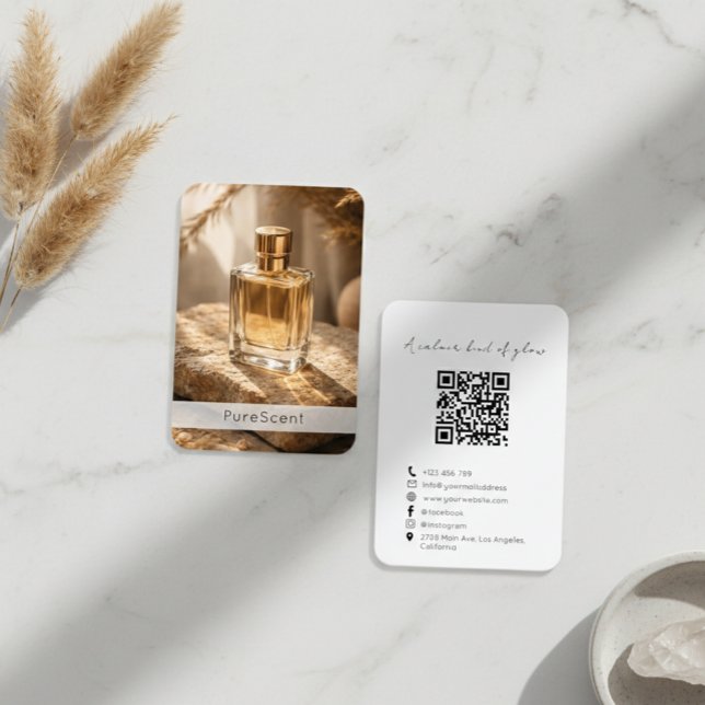 Carte De Visite Code QR de la boutique de parfums parfumés parfumé (Créateur téléchargé)