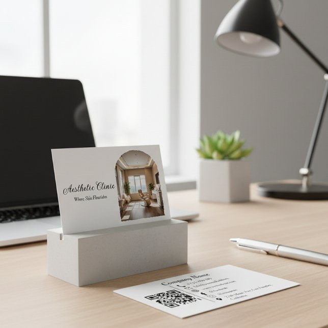 Carte De Visite Code QR de la clinique d'esthétique Modern Arch Ph (Créateur téléchargé)