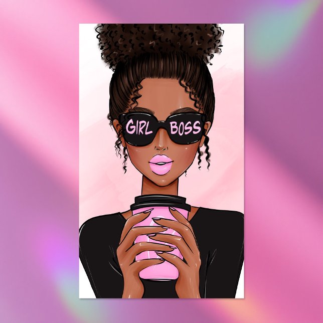 Carte De Visite Code QR de la dame du chef (Boss Lady QR Code Business Card)