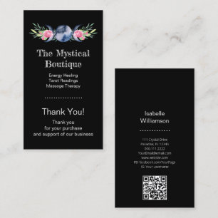 Carte De Visite Code QR de la Déesse Triple Lune Céleste Merci