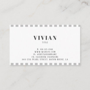 Carte De Visite Code Qr de la ligne classique de gris blanc profes