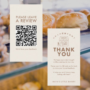 Carte De Visite Code QR de la Maison de Boulangerie Dessinée à la