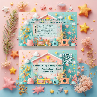 Carte De Visite Code QR de la petite entreprise 'Little Steps Day