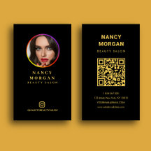 Code QR de la photo de profil Instagram noir et or