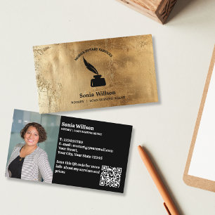 Carte De Visite Code QR de la signature du prêt public notaire d'o