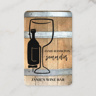 Carte De Visite Code QR de la Winery Bar à vin rustique