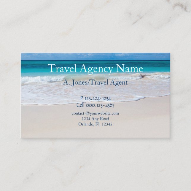 Carte De Visite Code QR de l'agence de voyages (Devant)