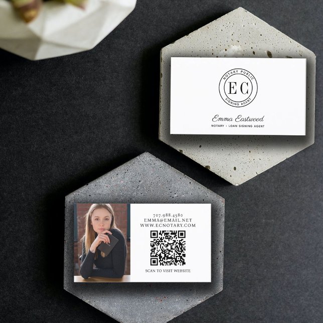 Carte De Visite Code QR de l'agent de signature du prêt notaire (Créateur téléchargé)
