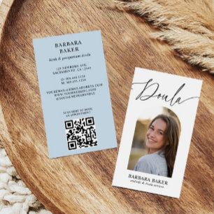 Carte De Visite Code QR de l'arche photo de la naissance de la sag