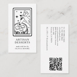 Carte De Visite Code QR de l'artisan boulanger pâtissier traiteur