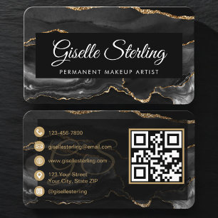 Carte De Visite Code QR de l'artiste en maquillage permanent