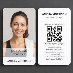 Carte De Visite Code QR de l'entraîneur personnel Photo 