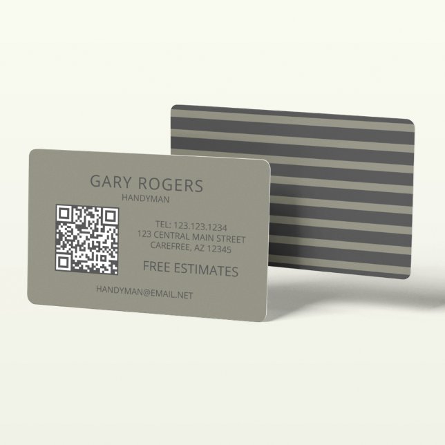 Carte De Visite Code QR de l'homme de réparation à domicile (Créateur téléchargé)