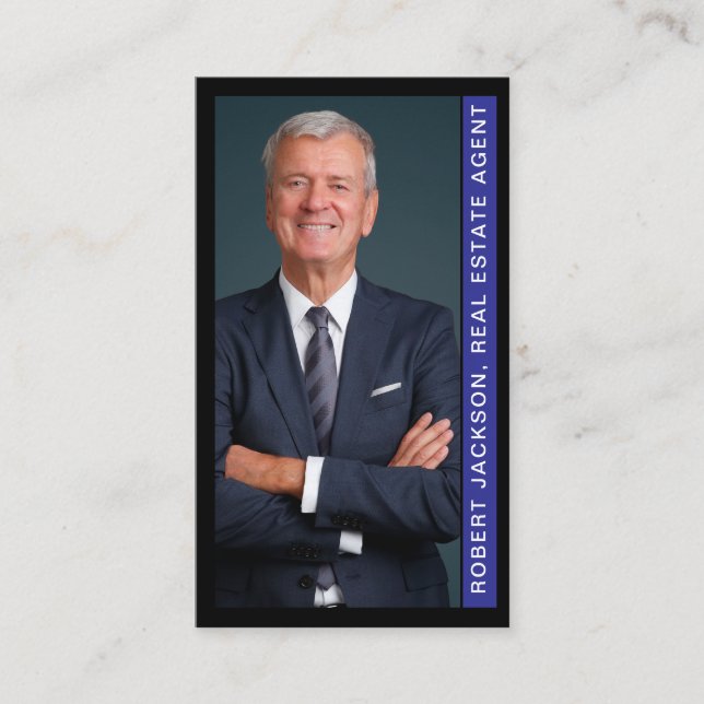 Carte De Visite Code QR de l'immobilier moderne Realtor (Devant)