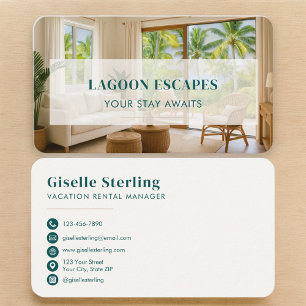 Carte De Visite Code QR de location de vacances de Noël