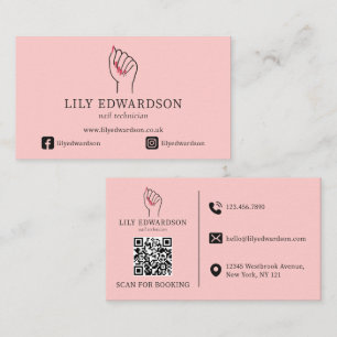 Carte De Visite Code QR de Logo d'Artiste Technicienne de Vernis à