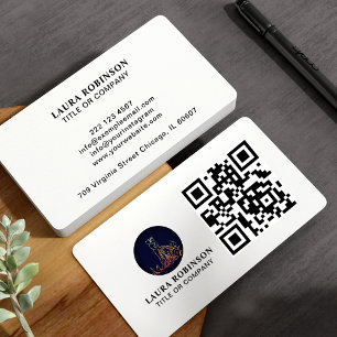 Carte De Visite Code QR de logo d'entreprise professionnel pour le