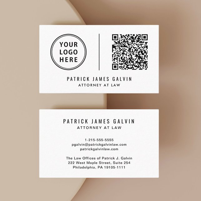 Carte De Visite Code QR de logo professionnel (Capture attention, make connections, and leave a lasting impression with our modern QR business card)