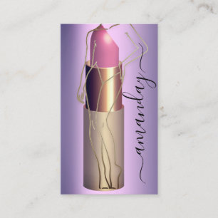 Carte De Visite Code QR de maquillage professionnel Lipstick