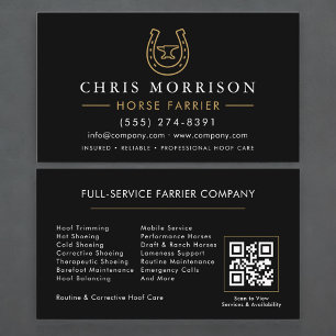 Carte De Visite Code QR de Maréchal Ferrant