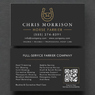 Carte De Visite Code QR de Maréchal Ferrant