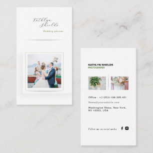 Carte De Visite CODE QR de mariage professionnel minimaliste moder