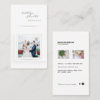 Carte De Visite CODE QR de mariage professionnel minimaliste moder