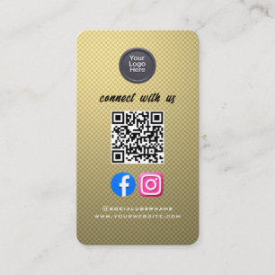 Carte De Visite Code QR de médias sociaux Moderne Pro Minimaliste